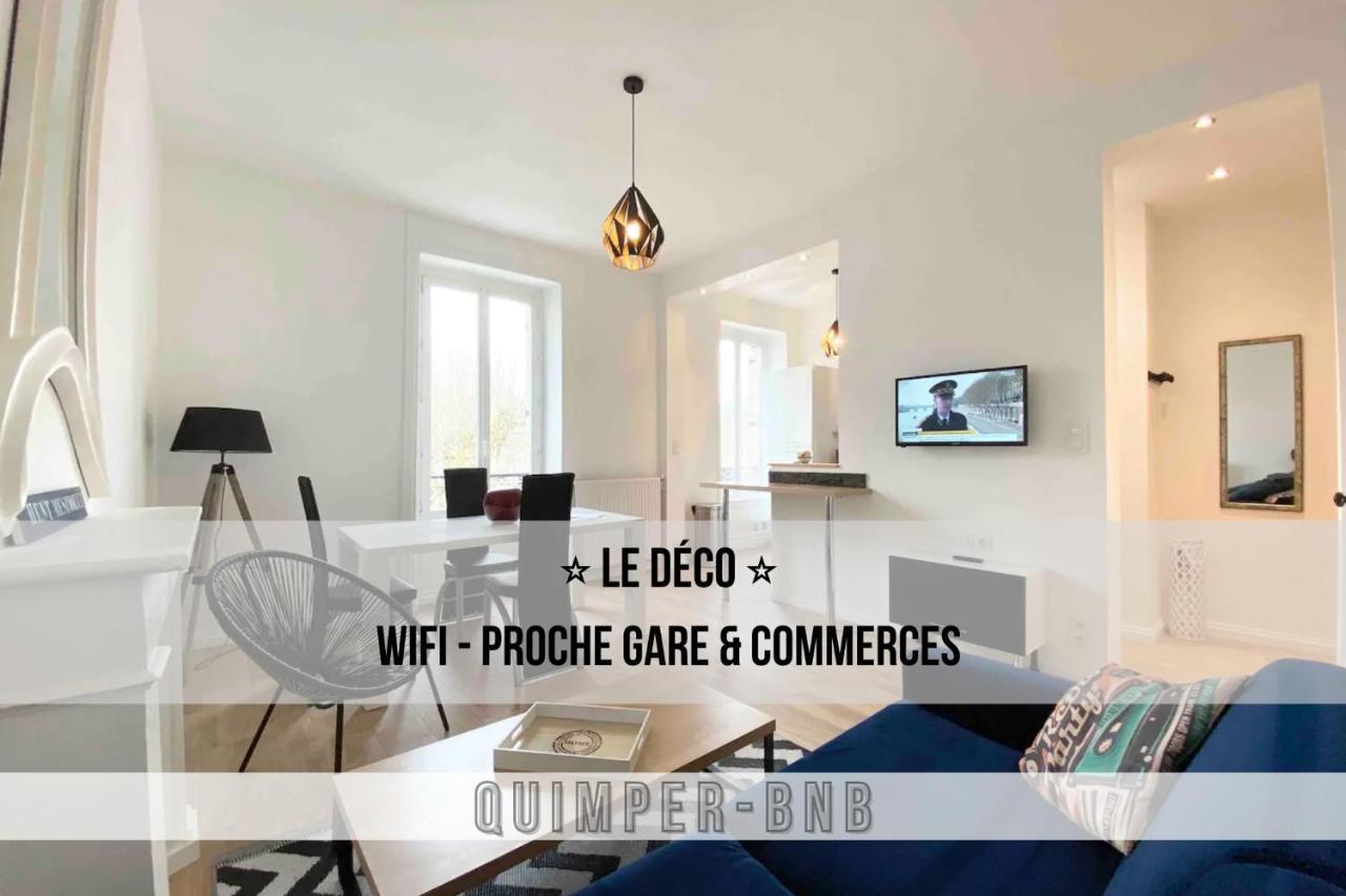 Le Deco - Confort - Wifi - Luminosite - Entre Gare Et Centre Кимпер Екстериор снимка